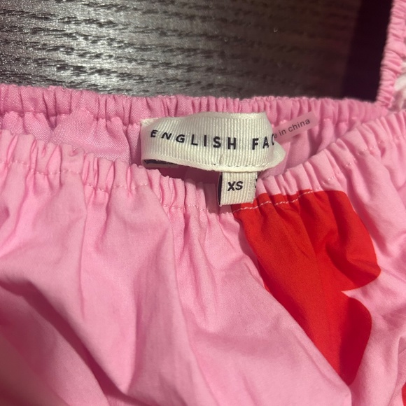 English Factory Heart Shape Shirring Top New - Picture 4 of 4